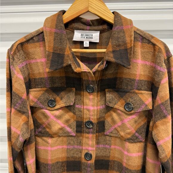 🆕BB Dakota Steve Madden Boxy Shacket Jacket SZ XL - Picture 3 of 10